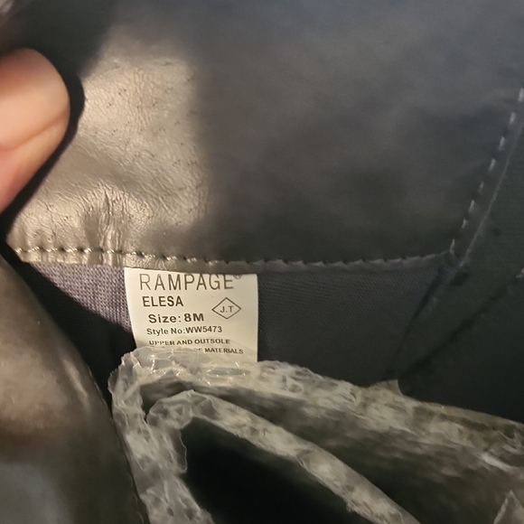 Rampage Gray Heeled Boots with Edgy Buckle Straps - Picture 9 of 10